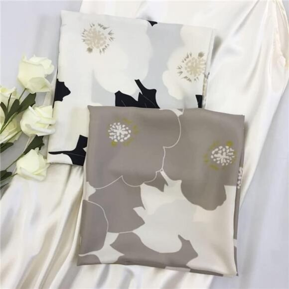 Silk Like Head Scarf for Women - Satin Large Hair Scarves - 35" Square - Picture 5 of 6